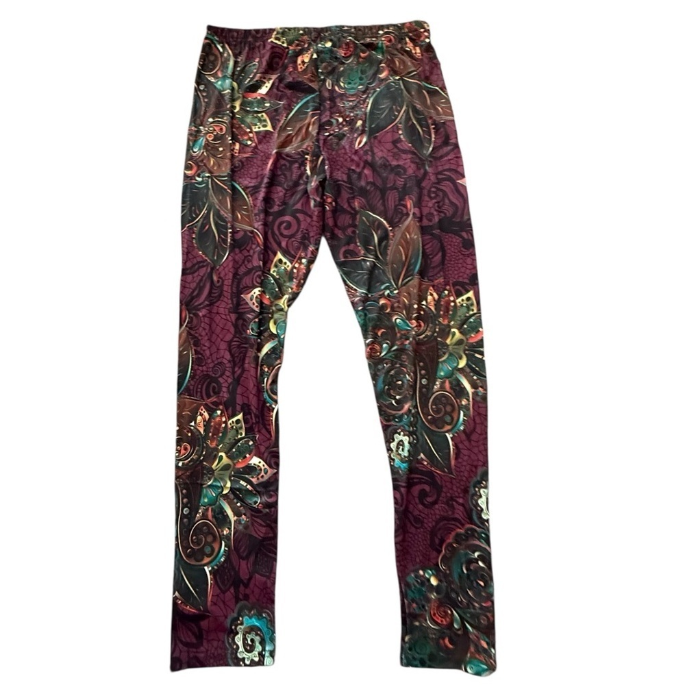 Lily by Firmiana Paisley Leggings 1X - Picture 2 of 6